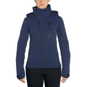 Hooded Ski Jacket Insulated Water Resistant Blue
